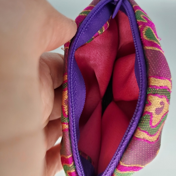 Indian Brocade Hearts Secret Pocket Stash Pouch Scrunchie - Picture 5 of 5